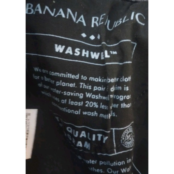 Banana Republic Jeans Women's Size 28/6 Black High Rise Slim Straight‎ Leg Denim - Picture 7 of 16